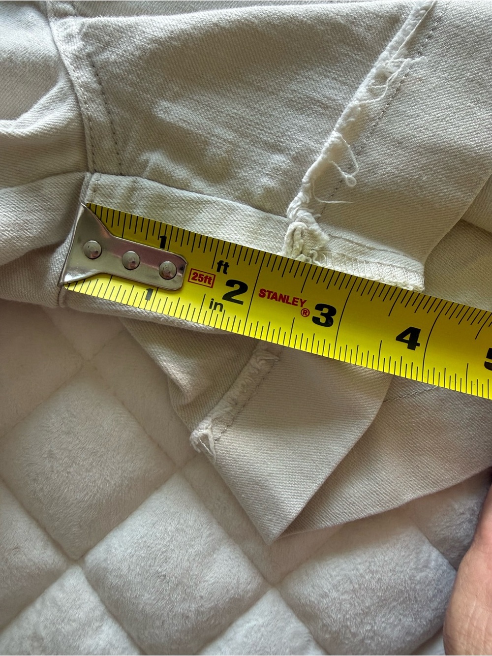 Women’s Democracy Ab Solution White Utility Shorts with Frayed Cuff - Size 12 - Picture 5 of 5